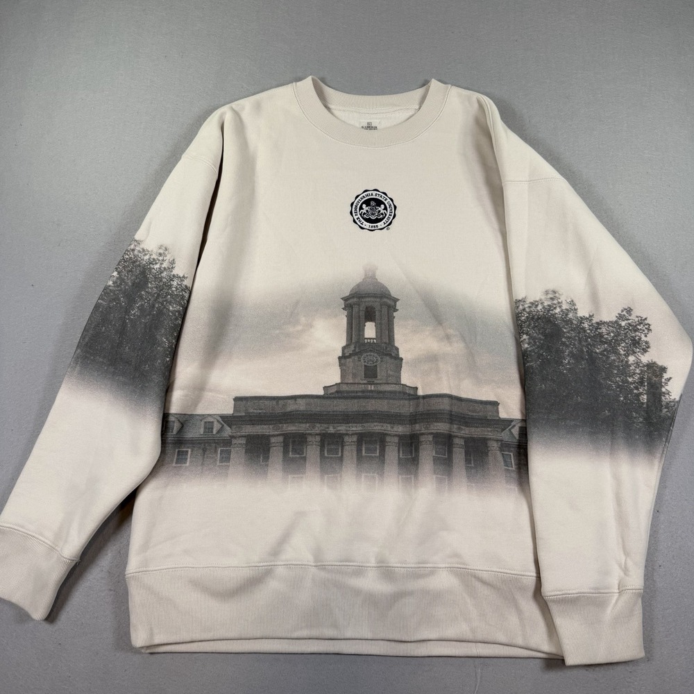 Gameday Couture Penn State PSU Old Main Crewneck Sweatshirt Ivory S NEW